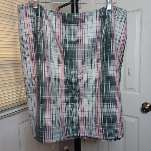 Talbots Pink and Gray Wool Blend Skirt Stretch Waist Women's 18 Petite - Picture 1 of 2